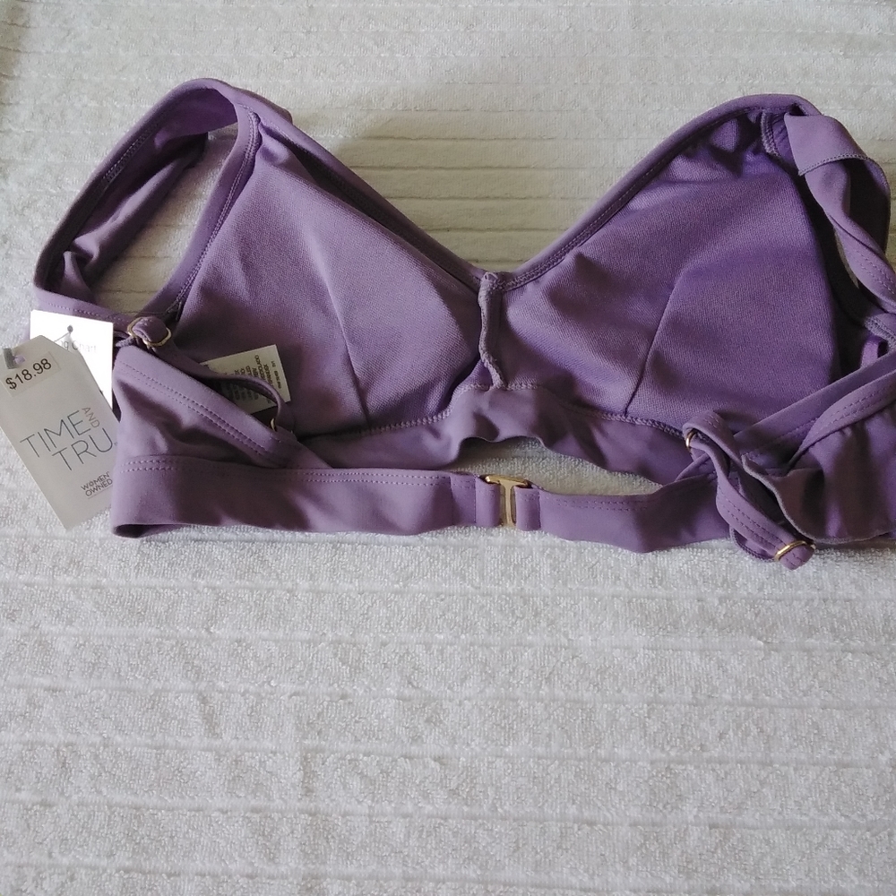 Time And Tru Women's Ruffle Swim Top Sz: S (4-6) - Picture 4 of 5